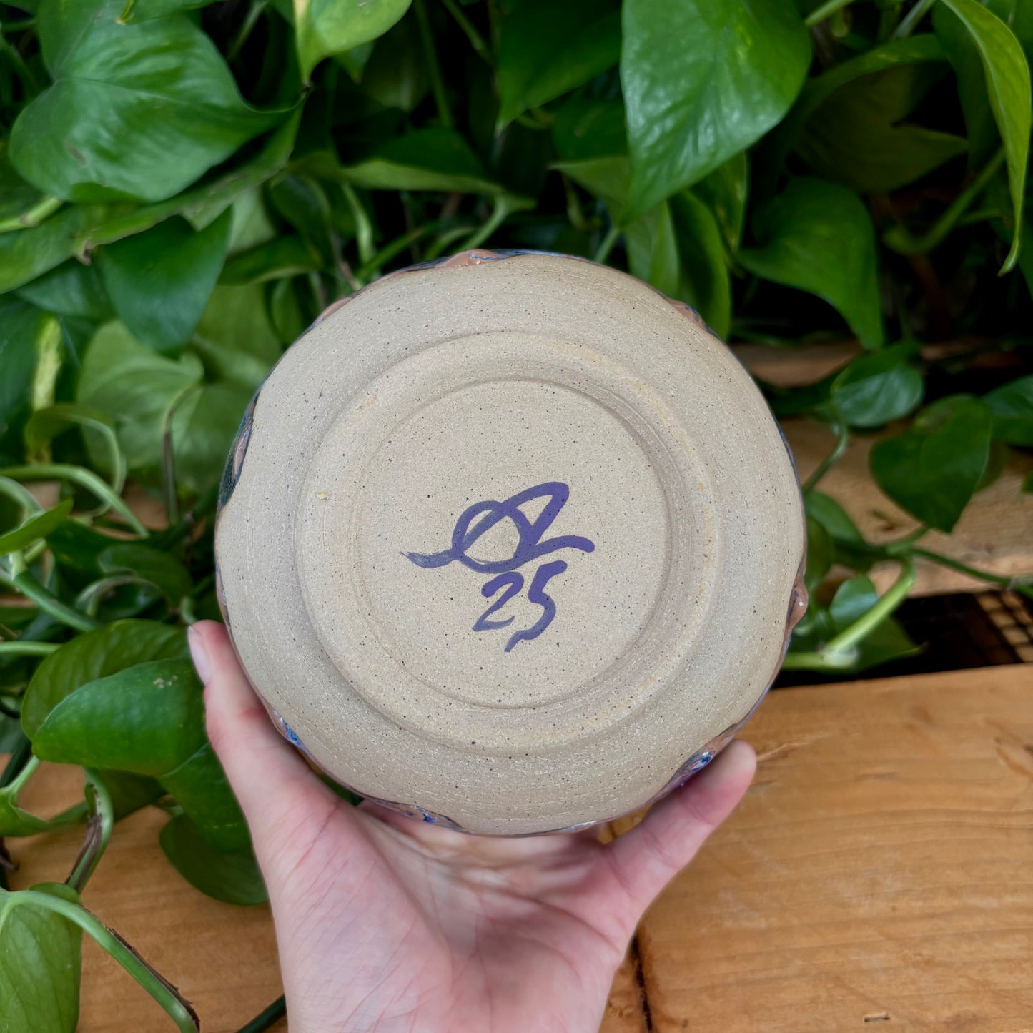 #329 Midnight Statice Bowl