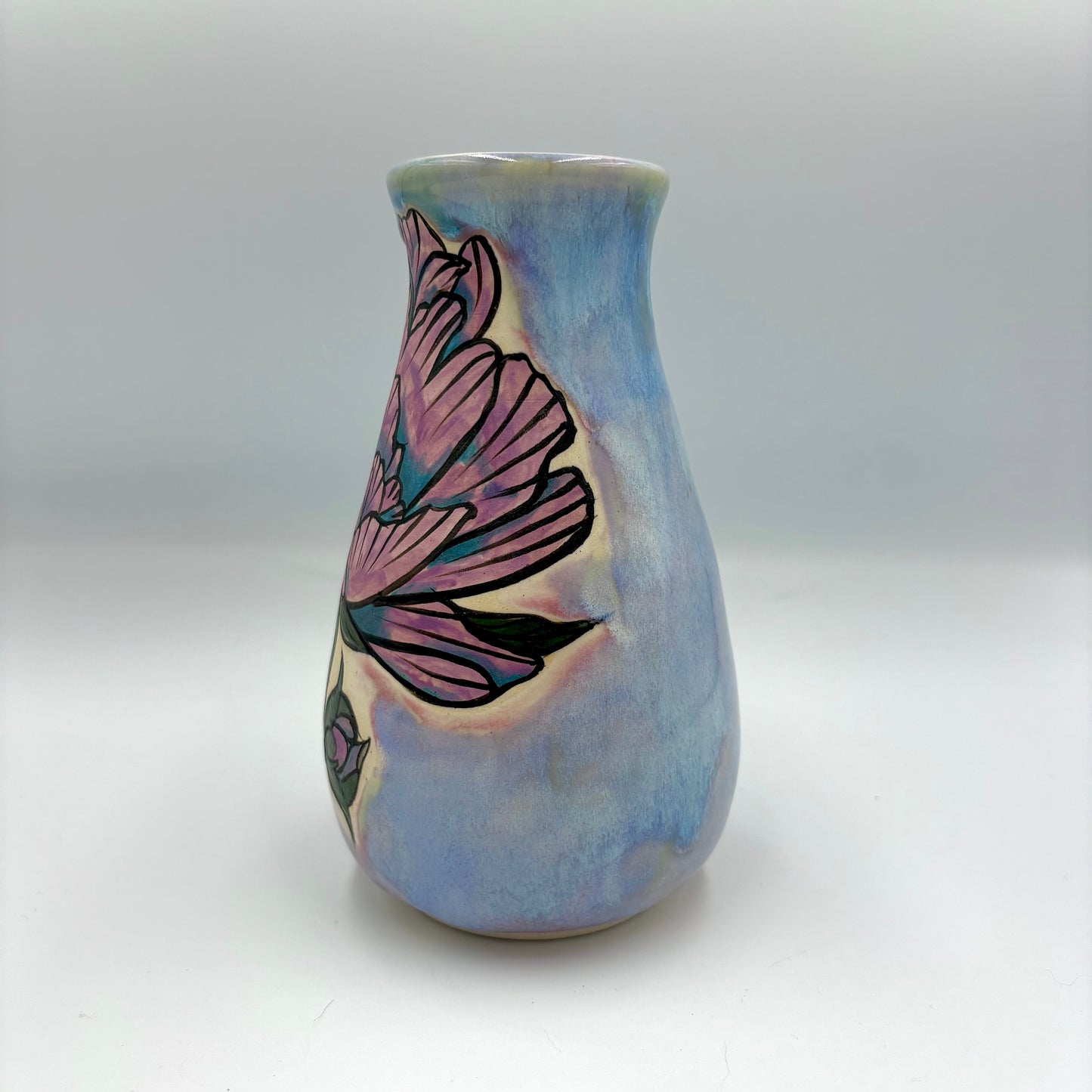 Hand-Painted Peony Drip Mug #115
