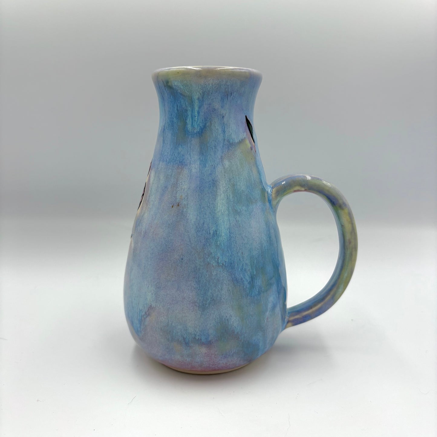 Hand-Painted Peony Drip Mug #115